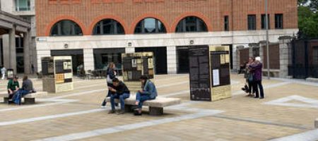 Display boards in Paternoster Square